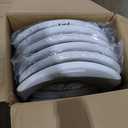 Amazon Basics Sturdy Foldable Plastic Chair, Portable, 350-Pound Capacity, White, 6-Pack