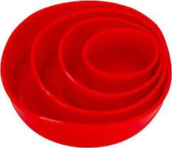 Clearance Sale 4/6/8/10 Inch Round Silicone Cake Molds Set - Non-Stick Baking Pans for Chiffon Bread DIY Dessert Making Red