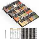 SpaceAid Spice Drawer Organizer with 24 Spice Jars, 386 Spice Labels, 4 Tier Seasoning Rack Tray Insert for Kitchen Drawers, 11.25" Wide x 17.5" Deep