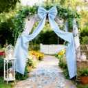 Extra Long Satin Blue Bow for Coquette Room Decor,70x20 Inch Bow Wall Decor for Valentine's Day Bachelorette Bridal Shower Wedding Birthday Decorations