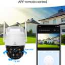 2 Pack Solar Powered Surveillance Cameras with 2K Resolution & Color Night Vision, 2-Way Talk, Human Motion Alerts, 360 View, Battery Operated WiFi Camera for Home Wireless Outdoor, 2.4GHz WiFi