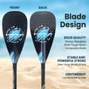 SereneLife SUP Paddle – 3 Piece Adjustable Paddle board Oar with Lightweight Shaft, Durable Blade - For Stand Up Paddleboard, Surfing, Flatwater Paddling & Racing