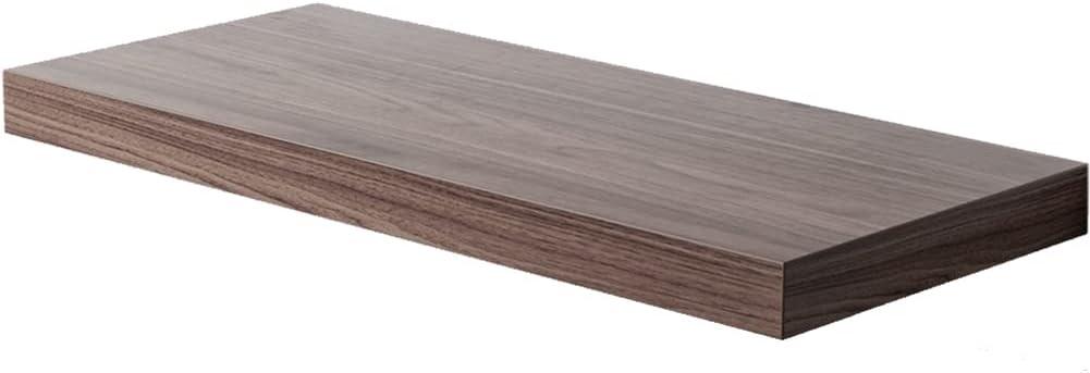 Floating Shelf, Set of 1 Wall Shelf, 24 in W x 12.75 in D x 2 in H Wooden Floating Wall Shelf with Invisible Brackets for Living Room/Bedroom/Bathroom/Kitchen Storage and Decor, Walnut