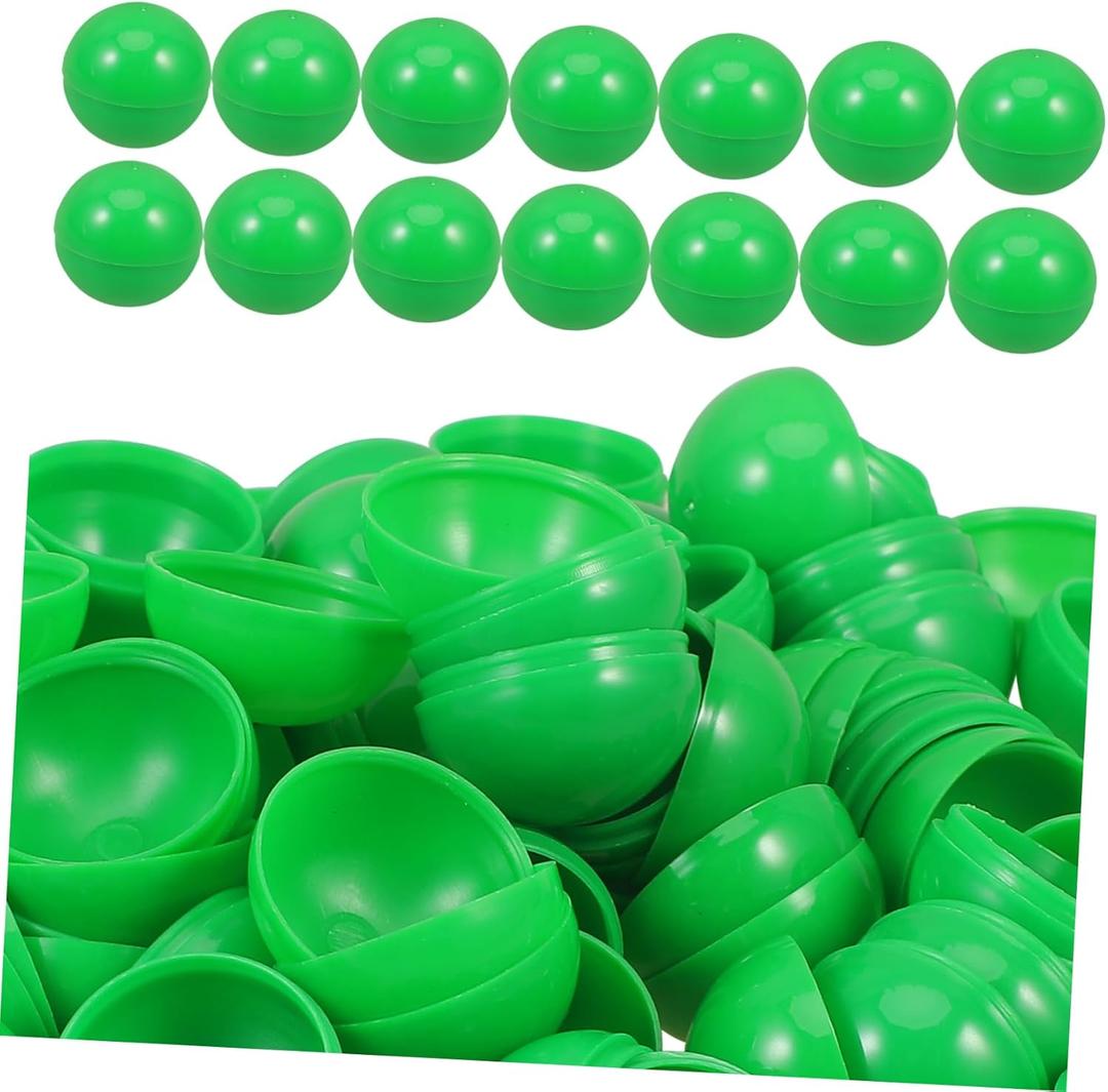 50pcs Openable Plastic Lottery Balls Bright Green Raffle Game Supplies PVC Party Spheres for Celebrations Events and Surprise Fillings