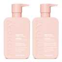 MONDAY HAIRCARE Smooth Shampoo + Conditioner Bathroom Set (2 Count) 12 oz Each For Frizzy, Coarse & Curly Hair Made with Coconut Oil, Shea Butter & Vitamin E 100% Recyclable Bottle Pink