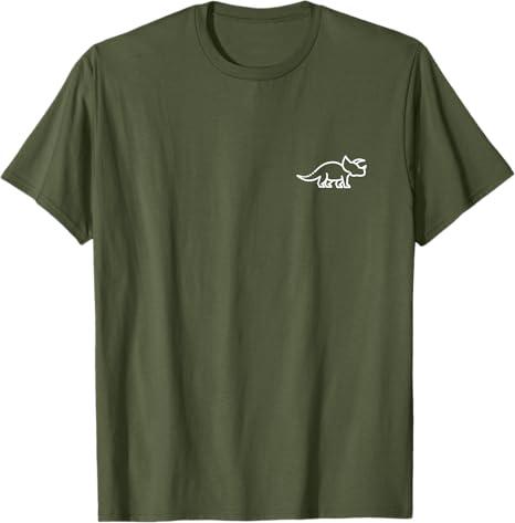 Triceratops for Men Women & Kids | Dinosaur Badge T-Shirt, 2XL