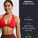 Aoxjox Women's Workout Halter Sport Bras Fitness Rosie Bra Yoga Crop Tank M