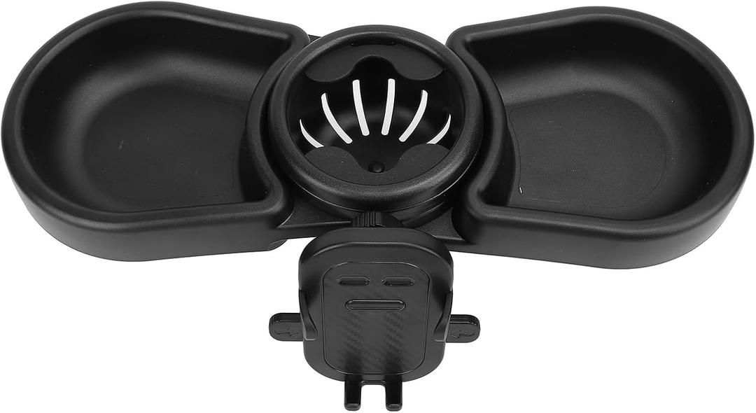 Stroller Cup Holder with Snack Tray, Universal Stroller Food Tray Removable Multifunction Stroller Organizer with Adjustable Buckle and Hooks Reusable Stroller Snacks Holder