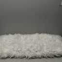 Ashler faux fur rug, Fluffy Shaggy Area Rug Ultra Soft 3 x 5 Feet Rectangle Fur Rug White Fuzzy Rug Machine Washable Shag Rug, Nursery Decor Throw Rugs for Bedroom, kids room, Living Room