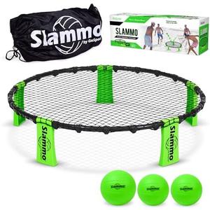 GoSports Slammo Game Set (Includes 3 Balls, Carrying Case and Rules) - Outdoor Lawn, Beach & Tailgating Roundnet Game for Kids, Teens & Adults