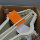 Amazon Basics Slim Velvet Non-Slip Space Saving Suit Clothes Hangers for Closet Organization, Ivory/Rose Gold, 100-Pack, Pack of 100