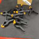 10 Pcs Spring Clamps, RELBRO 4.5 Inch Large Plastic Spring Clips Clamps Heavy Duty Black Clamps Clips for Woodworking Photography Backdrop Stand Balloon Arch Crafts