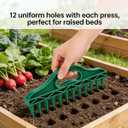 2 x Seed Planter Tool Bulb Planters Dibbler Gardening Tool Seed Spacing Tool Seed Planting Tool for Garden Beds, Raised Beds & Pots | Fixed Spacing, Precise Dibbling for Effortless Seed Planting