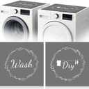 Teenyyou 2 Pcs Washer and Dryer Covers Top Protector Mat Topper Non Slip Washing Machine Cover Dust Proof Quick Drying Protective Dust Cover Pad for Laundry Room Kitchen(26.5 x 26.5 Inch,Wreath)