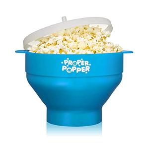 The Original Proper Popper Microwave Popcorn Popper, Silicone Popcorn Maker, Collapsible Bowl BPA Free & Dishwasher Safe - (Turquoise)