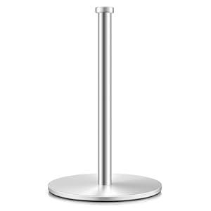 Stainless Steel Paper Towel Holder, Kitchen Towel Holder, Paper Towel Holder Brushed Nickel, Steady Paper Towel Holder Countertop with Solid Weighted Stainless Steel Base, Paper Towel Roll Holder