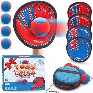Toss and Catch Ball Game, Kids Toddler Baseball Glove & Catch Ball Toys, Outdoor Games for Family, Toys for Beach Yard Pool Outside, Birthday Easter Gift for Ages 3 4 5 6 7 8-12 Year Old Boys Girls