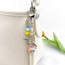 2 x Cute Keychains Aesthetic Y2K Star Strawberry Keychains Charms for Women Purse Bag