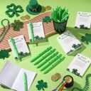 Eaasty 25 Sets St. Patrick's Day Gifts Four Leaf Clover Ballpoint Pens Irish Blessing Notebooks Saint Patricks Day Green Party Favors for Coworkers Staff Teacher Team Office Supplies