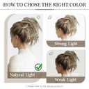 HMD 5 Pieces Messy Hair Bun Hairpiece Tousled Updo for Women Hair Extension Ponytail Scrunchies with Elastic Rubber Band Long Updo Messy Hairpiece Hair Accessories Set for Women18TH85