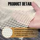 Non Slip Rug Pad Rug Gripper for Hardwood Floors, 5x7Ft Anti Skid Mat for Under Area Rugs, Thick Cushioned Carpet Pad for Floor Protection