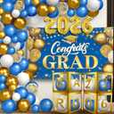 Graduation Decorations 2026 - Pack of 76, Congrats Grad Banner, 2026 Balloons and Grad Balloon Boxes, Blue And Gold Graduation Decorations Class Of 2026, Congrats Grad Decorations, KatchOn