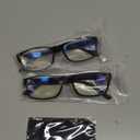 Gaoye +2.5 2-Pack of Reading Glasses - Blue-Light Filter, UV Protection - Readers with Rectangle Frames (Black)