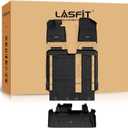LASFIT Floor Mats & Cargo Liner for Toyota Sienna 8 Seats 2021-2025 2026 All Weather TPE Custom Fit Floor Liner for Sienna LE/XLE Front and Rear Car Mat & Trunk Mat, Black