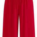 PRETTYGARDEN One Piece Jumpsuits for Women Dressy Casual Sleeveless Crewneck Wide Leg Rompers Jumpers Vacation Summer Outfits (Large, Red)