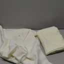 Efavormart 2 Pack | Ivory Fire Retardant Scuba Polyester Curtain Panel Backdrops Wrinkle Free with Rod Pockets - 10ftx10ft