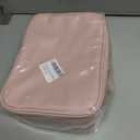 RIGHT AWAY Travel Toiletry Bag for Women,Large Makeup Bag& Cases,Waterproof Cosmetic Organizer Bag with Compartments,Portable Make Up Bag for Travel Size Toiletries,Skincare,Brushes Set,Pink