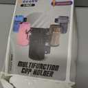 GEARV 2Pack Cup Holder for Bike, Scooter and Wheelchair, Water Bottle Holder for UTV/ATV, Walker, Golf Cart and Beach, Universal Drink Holder Accessories with Net Pocket and Cord Lock (Carbon Fiber)