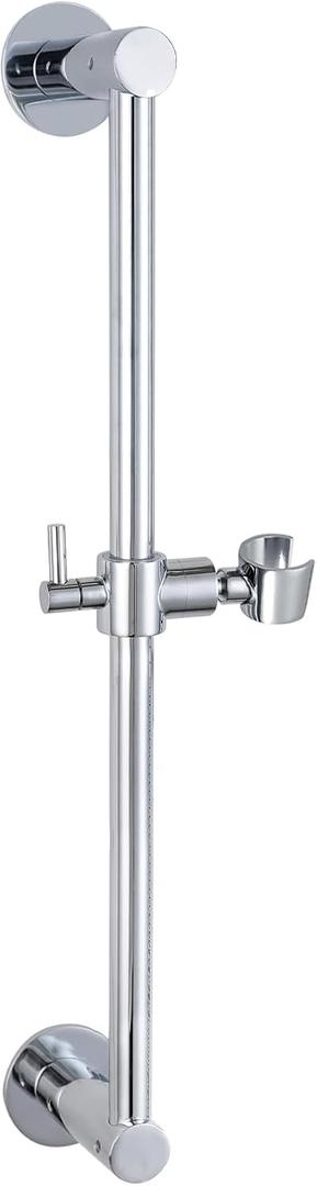 Shower Slide Bar Adjustable Handheld Shower Head Holder Wall Mount  15inch AllMetal Shower Head Slide Bar Compatible with Bathroom Drill Free Glue Installation  Brushed