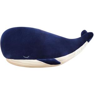 MUPI Whale Stuffed Animals Plush Pillow 4 Size Cute Soft Cotton Plushies Pillows Kawaii Blue Whale Toy Gifts for Kids Boys Girls Adults (Blue, 18 Inch)