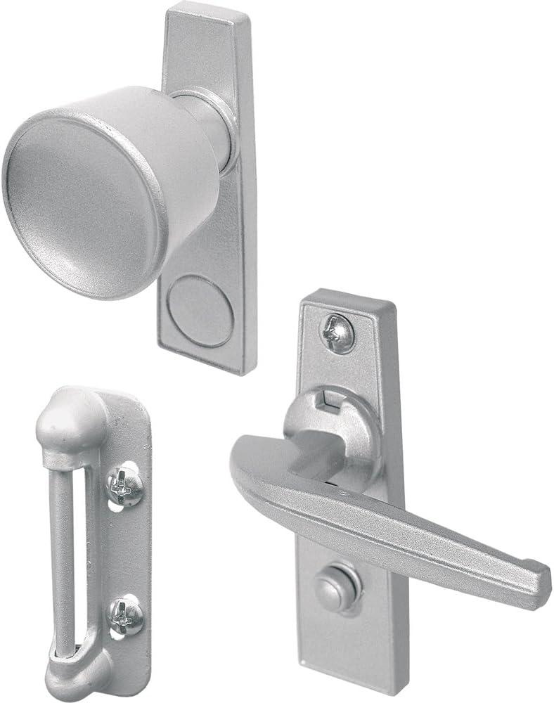 Prime-Line K 5000 Tulip Knob Latch, 1-3/4 In. Mounting Holes, Aluminum (1 Set)