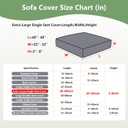 Yoovat Couch Cushion Covers for Sofa Couch Covers Wear-Resistant Universal Sofa Cover Washable Stretch for Sectional Slipcovers (Texture-Green,Extra Large Single Seat Cover)