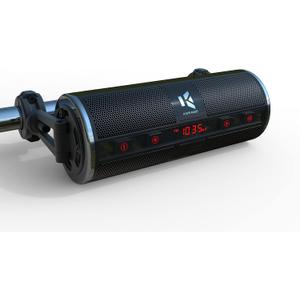 Motorcycle Speakers Bluetooth Waterproof Radio Audio System Built-in Amplifier, 3 Inch Metal Mp3 Player, Great for ATV, Scooter Bike,12 Volt Vehicle, K2BL (Black)
