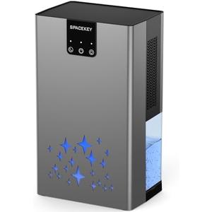 Dehumidifier, 95 OZ Water Tank Dehumidifiers for Home, 1000 sq. ft. Dehumidifier for Basement Bathroom Bedroom with Auto Shut Off, 7 Colors LED Light, Quiet Dehumidifiers with Sleep Mode, Grey