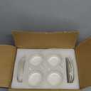 Classic White Porcelain 6.6oz Tea Cup and Saucer Set - 8 pieces cups and Saucers Set with gold trim, Elegant and Versatile for Daily Use, Gift