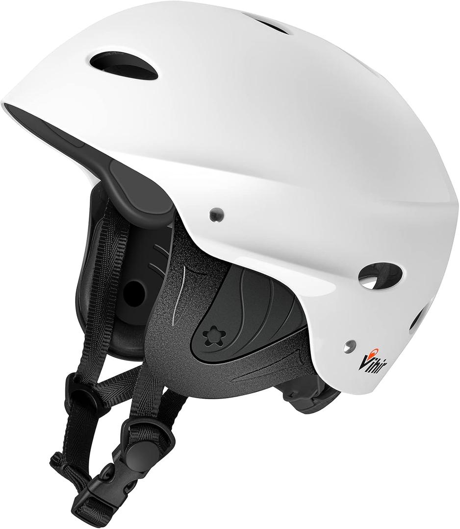 Vihir Adult Water Sports Adjustable Helmet with Ears - Perfect for Kayaking, Boating,Surfing, Large