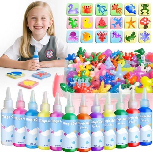 Magic Water Elf Toy Kit - Large Capacity 100ml Aqua Magic Fairy Gel Water Pets - DIY Squishy Maker - Arts and Crafts Water Toys for Kids Ages 4-8 8-12 - 6 7 8 9 10 Year Old Girls Boys Birthday Gifts