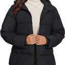 MOERDENG Women's Waterproof Ski Jacket Warm Winter Coat Hooded Snowboarding Jacket Snow Coat L