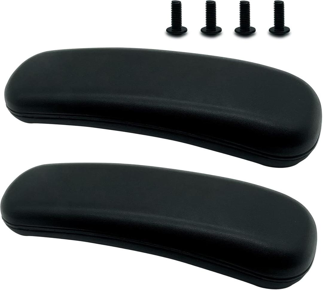Replacement Office Chair Arm Replacement Armrest Pads Oval Shaped Office Chair Parts Arm Rest for Desk Chair with Mounting Hole Patterns Screws (Fashion)