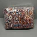 ISEAU Washable Vintage Rugs - 6x9 Bedroom Area Rugs, Large Indoor Machine Washable Non-Slip Rugs for Living Room, Dining Room, Kitchen, Office, Soft Low Pile Vintage Floor Carpets Home Decor (Brick Red)