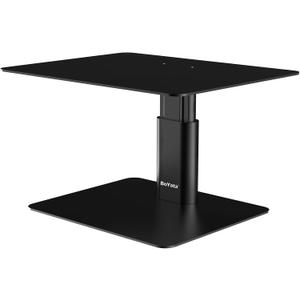 BoYata Monitor Stand, Adjustable Monitor Riser Metal Computer Stand Compatible with TV, PC, Laptop, Computer, iMac, and All Screen Display-Black