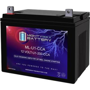 ML-U1-CCA -12 Volt, 200 CCA, Nut and Bolt (NB) Terminal, Rechargeable SLA AGM Battery