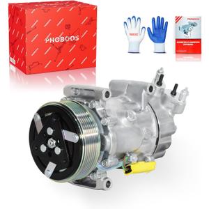 PHOBOOS A/C Compressor with Clutch Compatible with Mini Cooper 2007-2016, Countryman 2011-2016, Paceman 2013-2016, L4 1.6L, Fast Cooling, Low Noise, Easy Installation, Ref. CO-11286C, 98581