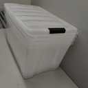 IRIS USA 4-Pack Storage Bins with Lids, 13 Quart, Made in USA Stackable See-Through Organizing Solution Latches Durable Nestable Containers Secure Pull Handle, BPA-Free Plastic (Clear)