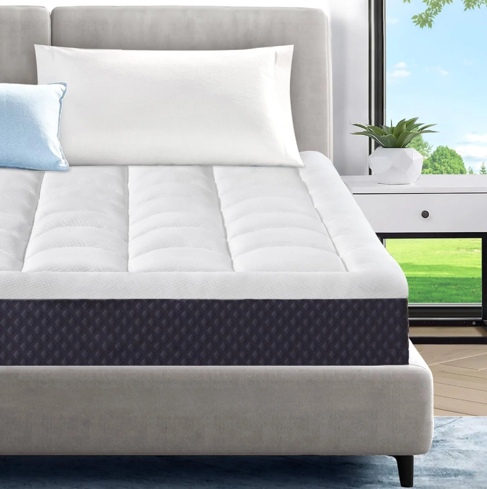 ELEMUSE Cooling Gel 5-Inch Full Memory Foam Plus Pillowtop Mattress, CertiPUR-US® Certified Breathable Bed in a Box for Pressure Relief, Fiberglass-Free