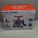 5 in 1 Baby Push Walker for Baby Boy, Activity Center Learning to Walk, Sit to Stand, Early Learning Push Toys for Infant 12 Months, Walking Toys Gift for Toddler Boys, Blue